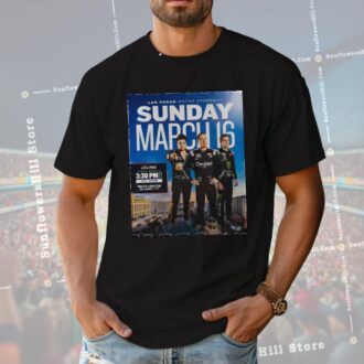 NASCAR Las Vegas Motor Speedway 2025 Poster T-shirt with Noah Gragson, Kyle Busch & Riley Herbst