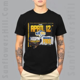 Pittsburgh Panthers Blue Gold Spring Game T-Shirt - Official 2025 April 12, Free Admission, Acrisure Stadium