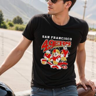 San Francisco 49ers Disney T-Shirt - Mickey & Friends NFL Football Fan Gift