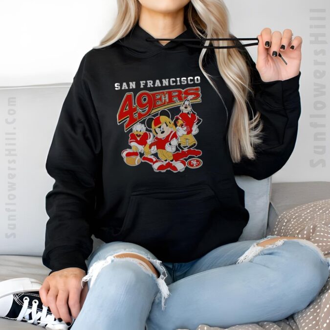 San Francisco 49ers Disney T-Shirt - Mickey & Friends NFL Football Fan Gift