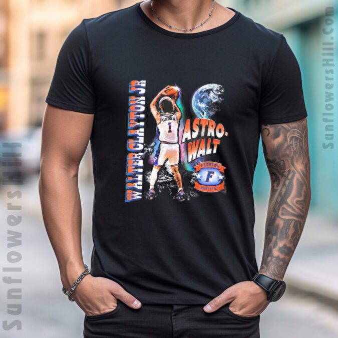 Astro Walt Florida Gator Basketball T-Shirt - Walter Clayton Jr. Alter Ego Design