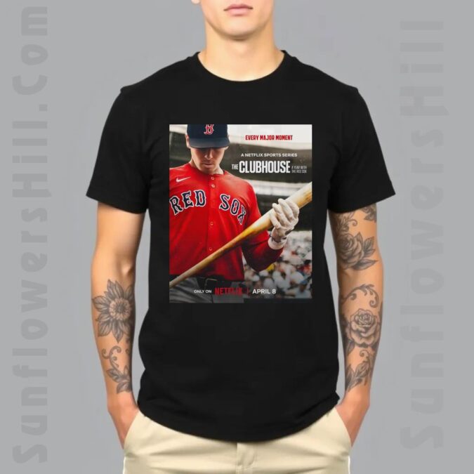 Boston Red Sox Official Netflix Series T-Shirt - Every Major Moment A Year with the Red Sox April 2025 Poster