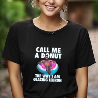 Call Me A Donut LeBron James Go Hard Glazing Basketball Painting T-Shirt