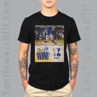 Freddy Fermin Kansas City Royals Win Poster T-Shirt - 7-6 Seattle Mariners Wild Wednesday Victory