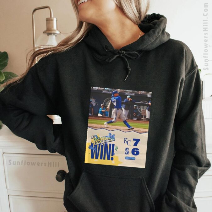 Freddy Fermin Kansas City Royals Win Poster T-Shirt - 7-6 Seattle Mariners Wild Wednesday Victory