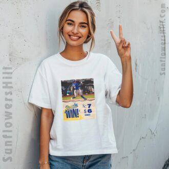 Freddy Fermin Kansas City Royals Win Poster T-Shirt - 7-6 Seattle Mariners Wild Wednesday Victory