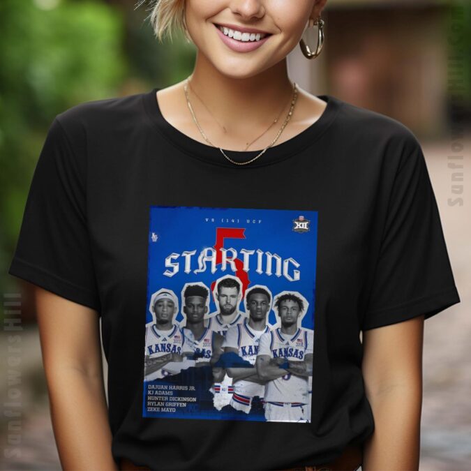 Kansas Jayhawks vs UCF Knights NCAA Basketball Shirt - Harris, Adams, Dickinson & More