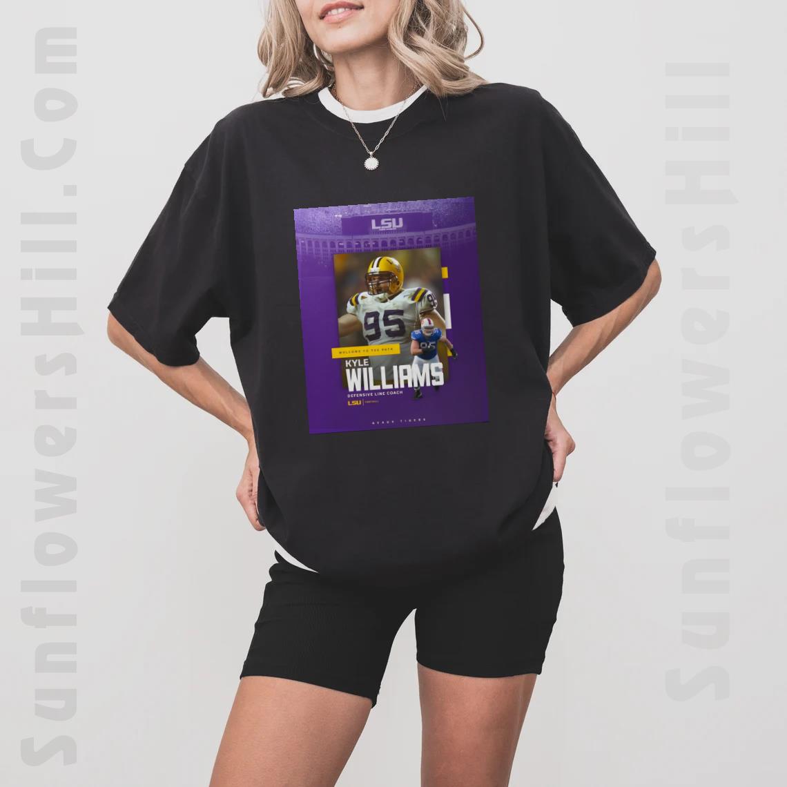 Kyle Williams LSU Tigers T-Shirt - Geaux Tigers Football Defensive Line Coach