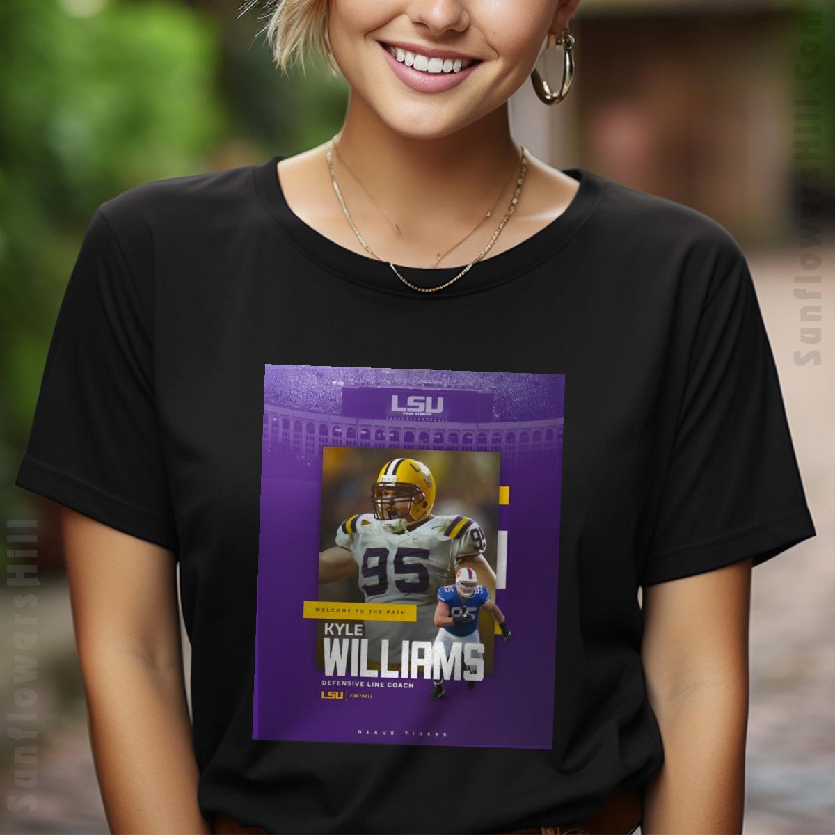 Kyle Williams LSU Tigers T-Shirt - Geaux Tigers Football Defensive Line Coach