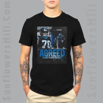 Carolina Panthers Brady Christensen Signature T-Shirt - Keep Pounding NFL Football Tee