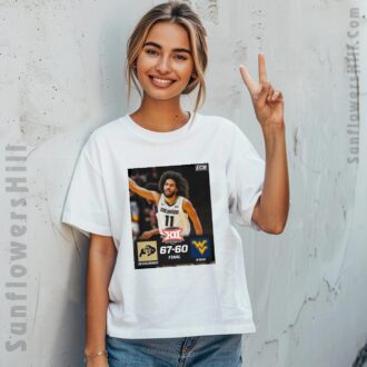 Colorado Buffaloes vs West Virginia Official T-Shirt - Big 12 Championship 67-60 Final Score