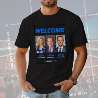 Dynamic Trio NASCAR Pit Reporters Poster T-Shirt - Welcome Trevor Bayne, Kim Coon & Marty Snider