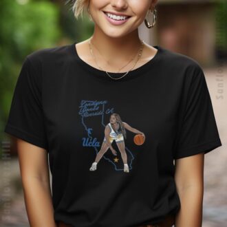 Londynn Jones UCLA Bruins Basketball Graphic Tee - Hometown Riverside CA Tribute