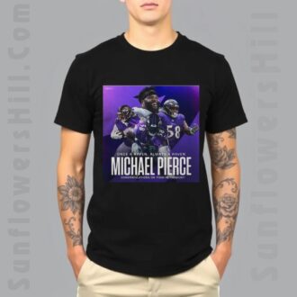 Michael Pierce Retirement T-Shirt - Baltimore Ravens Once a Raven Always a Raven