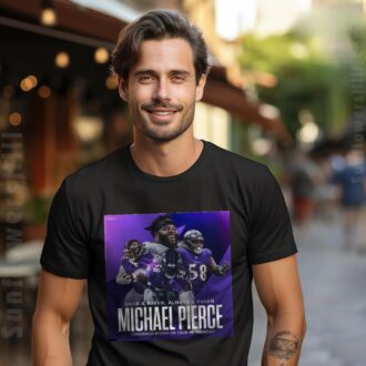 Michael Pierce Retirement T-Shirt - Baltimore Ravens Once a Raven Always a Raven