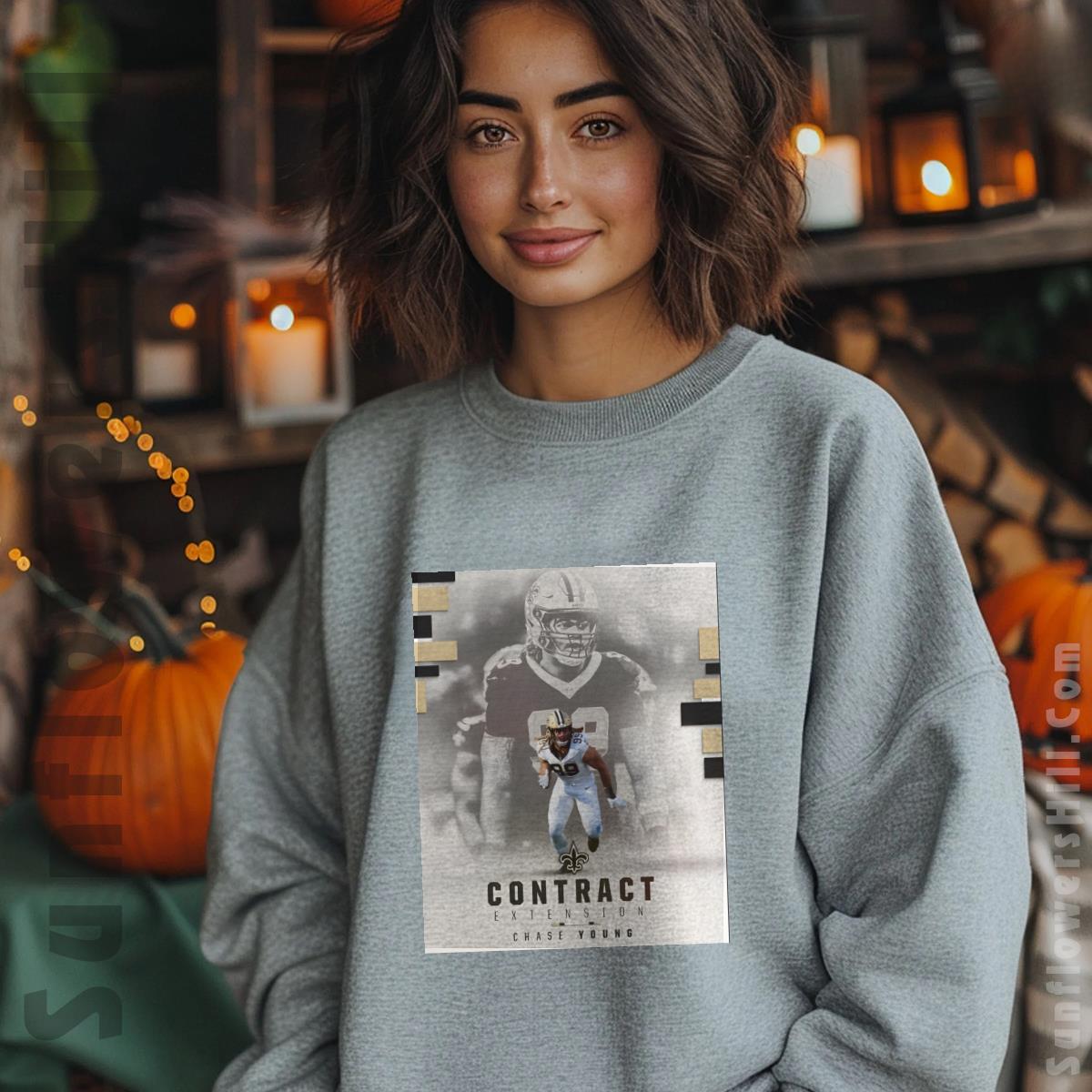 New Orleans Saints Football Chase Young Contract Extension 2025 Fan T-Shirt