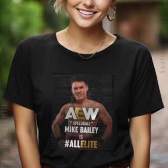 AEW Welcome Speedball Mike Bailey 2025 Poster T-Shirt - Wrestling Fan Gift