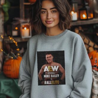 AEW Welcome Speedball Mike Bailey 2025 Poster T-Shirt - Wrestling Fan Gift