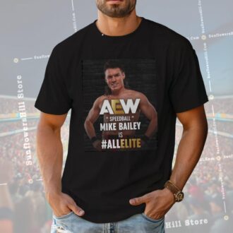 AEW Welcome Speedball Mike Bailey 2025 Poster T-Shirt - Wrestling Fan Gift