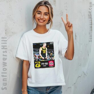 Iowa Hawkeyes vs Ohio State Buckeyes 77-70 Big Ten 2025 T-Shirt for Fans