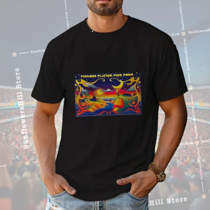 Limited Edition Pigeons Playing Ping Pong 2025 Tour Shirt - The Commonwealth Room, Utah