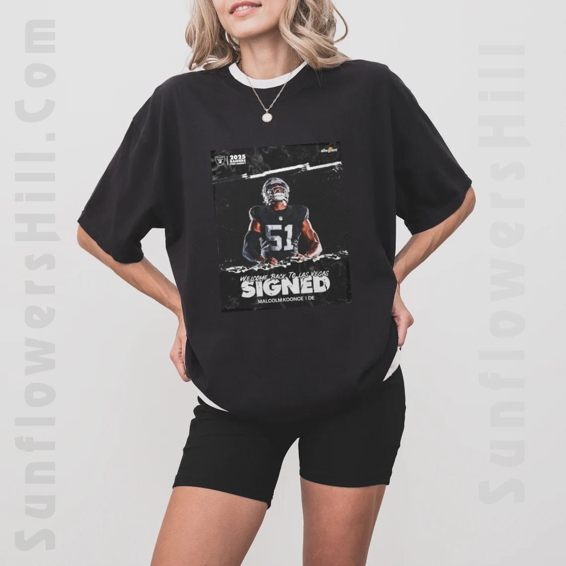 Malcolm Koonce Return of the Malc T-Shirt - Official Poster Las Vegas Raiders Football Tee