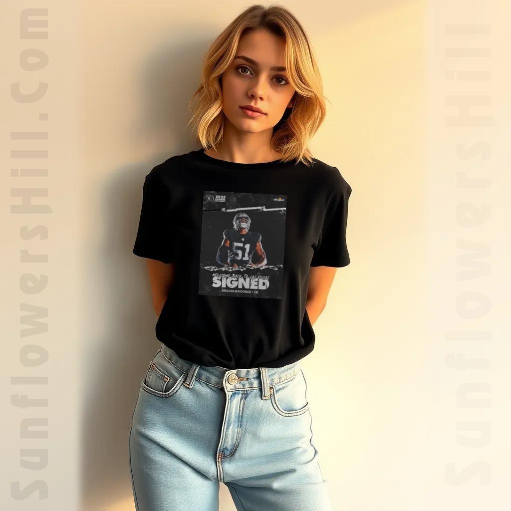 Malcolm Koonce Return of the Malc T-Shirt - Official Poster Las Vegas Raiders Football Tee