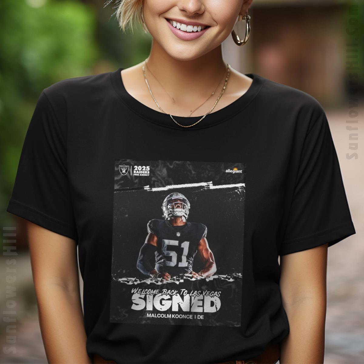 Malcolm Koonce Return of the Malc T-Shirt - Official Poster Las Vegas Raiders Football Tee