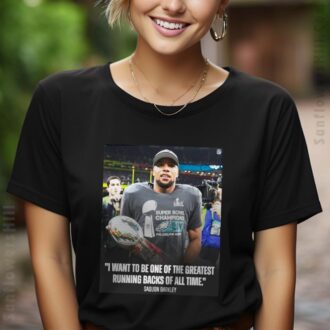 Poster Saquon Barkley Philadelphia Eagles NFL T-Shirt - Greatest Running Back Tribute