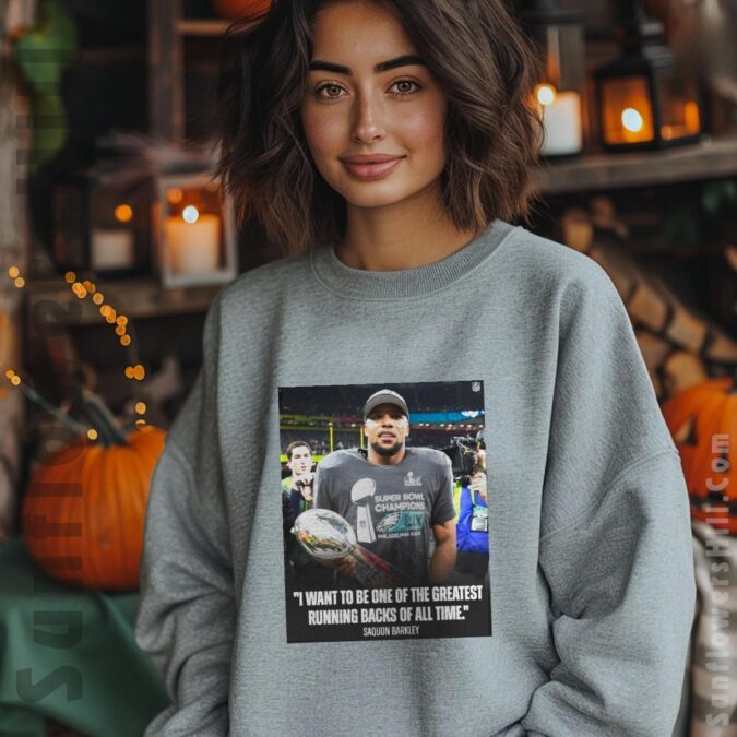 Poster Saquon Barkley Philadelphia Eagles NFL T-Shirt - Greatest Running Back Tribute
