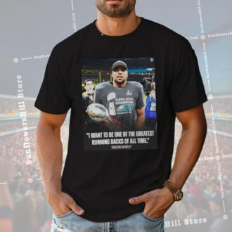 Poster Saquon Barkley Philadelphia Eagles NFL T-Shirt - Greatest Running Back Tribute
