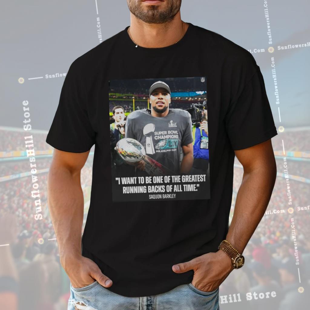 Poster Saquon Barkley Philadelphia Eagles NFL T-Shirt - Greatest Running Back Tribute