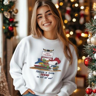 Texas in All of Us 150 Years T-shirt, Snoopy & Woodstock Art Tee for Fans