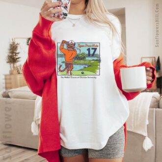 Clemson Tigers Tiger Paw Golf Course Painting Shirt - The Walker Course at Clemson University Design
