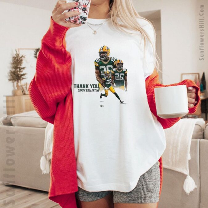 Corey Ballentine Green Bay Packers 2025 Thank You NFL Fan T-Shirt