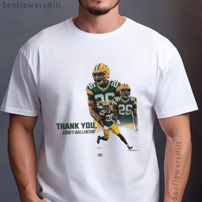 Corey Ballentine Green Bay Packers 2025 Thank You NFL Fan T-Shirt