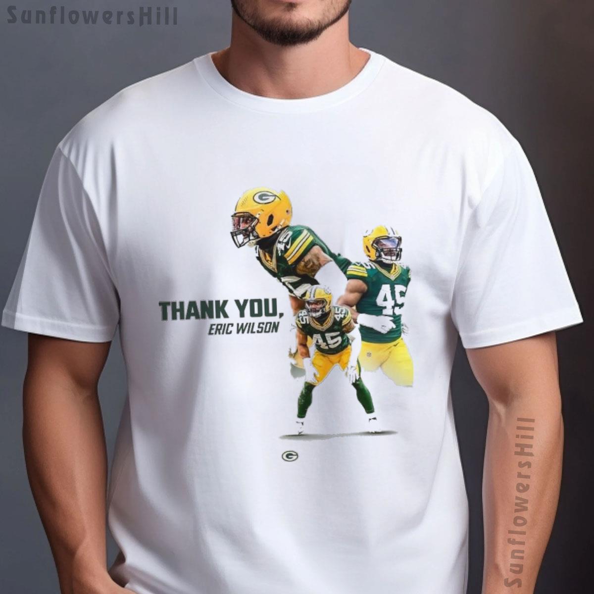 Green Bay Packers Thank You Eric Wilson NFL 2025 T-Shirt, Football Fan Apparel