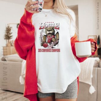 Houston Cougars 2025 Conference Champions T-Shirt - Official Coogs House Mascot Artwork