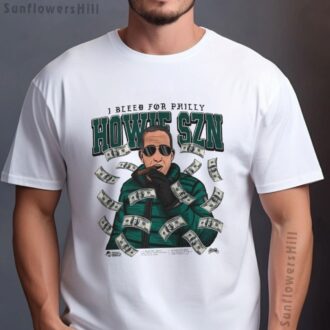 Howie SZN I Bleed For Philly Philadelphia Eagles T-shirt - Football Caricature Design