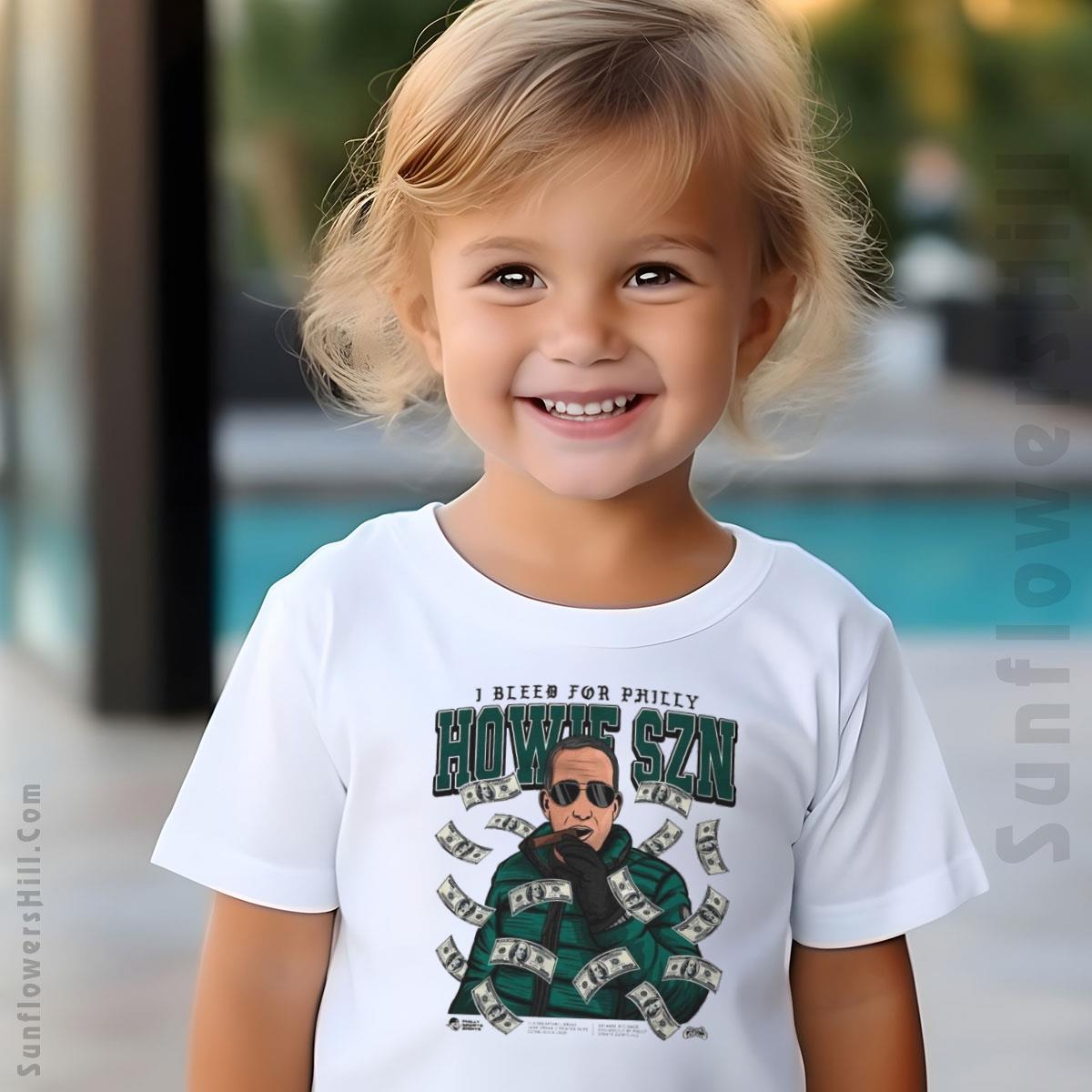 Howie SZN I Bleed For Philly Philadelphia Eagles T-shirt - Football Caricature Design