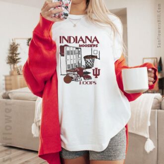Indiana Hoosiers Basketball Dark Horse NYC Hoops Tee - Locker Room Art Print