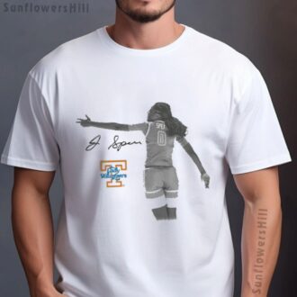 Jewel Spear Tennessee Lady Volunteers Basketball Signature Portrait 2025 T-Shirt