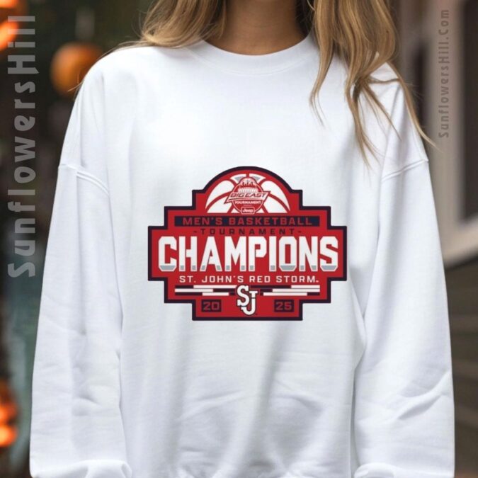 St. John’s Red Storm 2025 NCAA Big East Tournament Champions T-Shirt - Shop Now