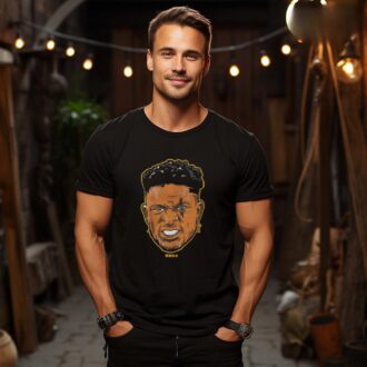 2025 DK Metcalf Swag Head Portrait T-shirt - Pittsburgh Steelers NFL Football Gear