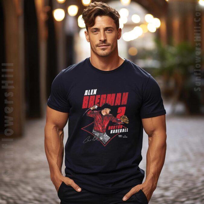 Alex Bregman Boston Red Sox 2025 MLB Diamond Signature T-Shirt
