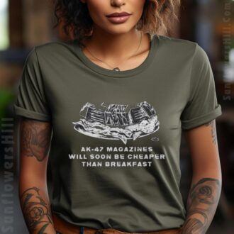 Diablo Macabre AK-47 Magazines Satire T-Shirt - Dark Humor 2025 Graphic Tee