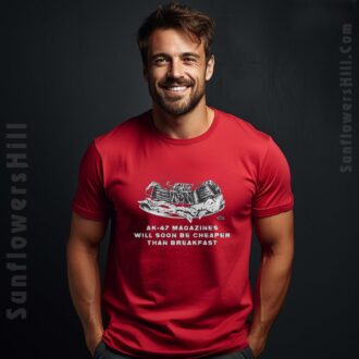 Diablo Macabre AK-47 Magazines Satire T-Shirt - Dark Humor 2025 Graphic Tee