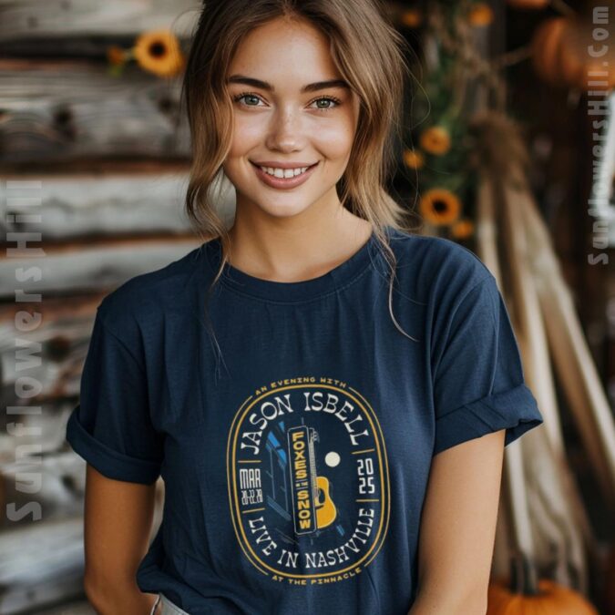 Jason Isbell An Evening March 2025 T-Shirt - March 20-28, Nashville TN at The Pinnacle