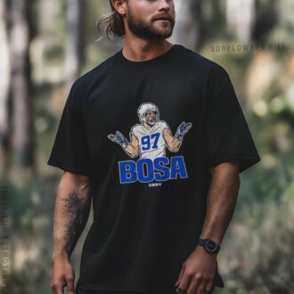 Joey Bosa Buffalo Bills Number 97 Shrug NFL Football 2025 Painting T-shirt