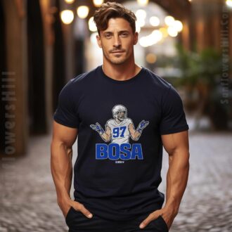Joey Bosa Buffalo Bills Number 97 Shrug NFL Football 2025 Painting T-shirt